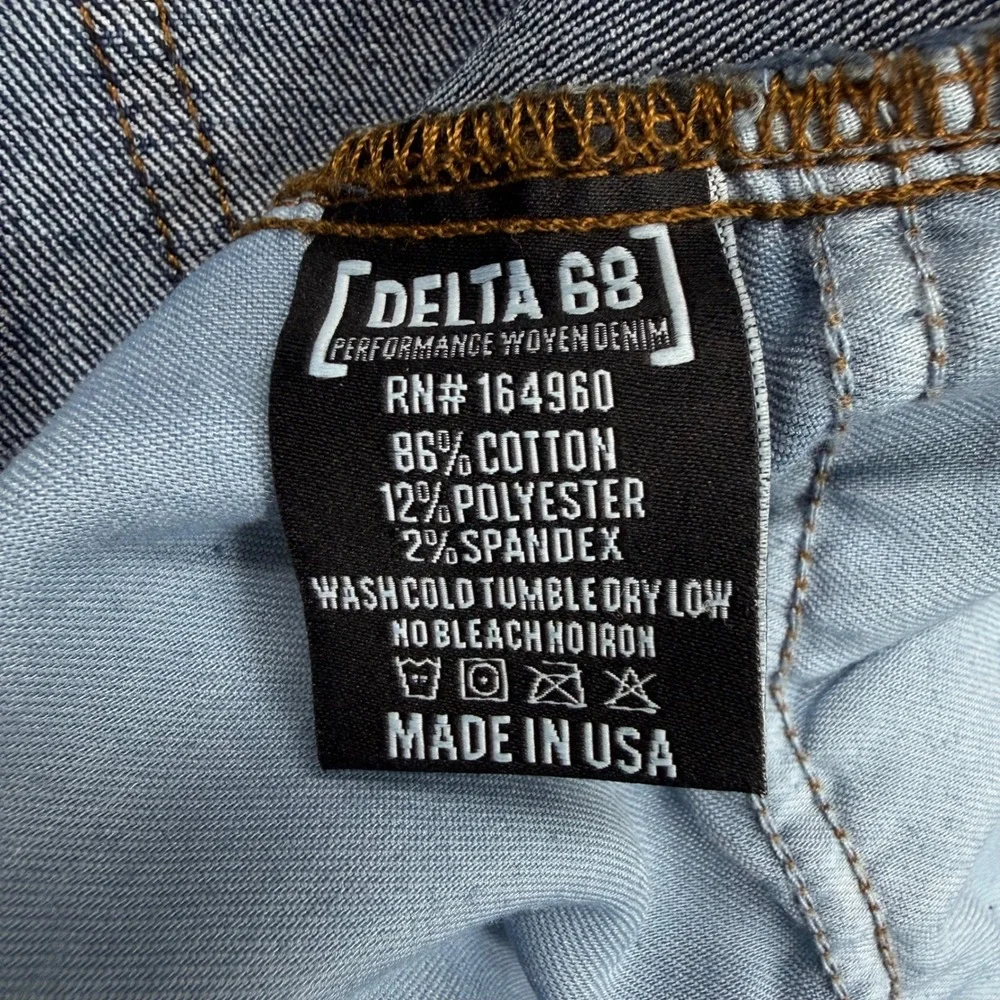 Origin Delta 68 Performance Denim Jeans Mens 42x32 Legit Fit Blue‎ Made in USA